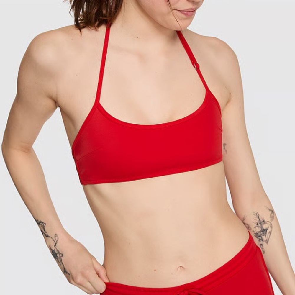 NWOT - PINK Victoria's Secret Red Sporty Bikini Top